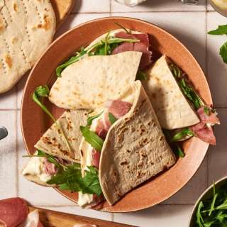 Traditional Romagnola piadina flatbread