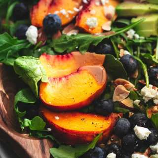 Creamy Balsamic Peach Salad