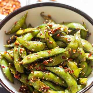 Spicy Garlic Edamame