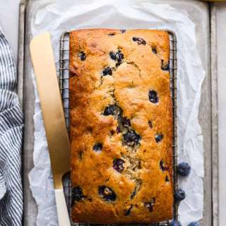 Sour Cream Blueberry Banana Bread