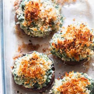 Spinach Stuffed Portobello Mushrooms