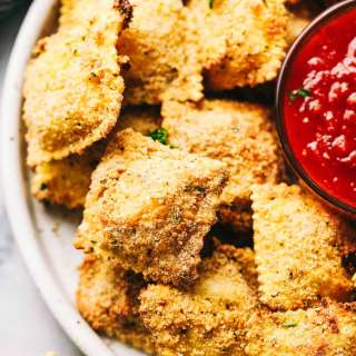 Crispy Baked Parmesan Ravioli