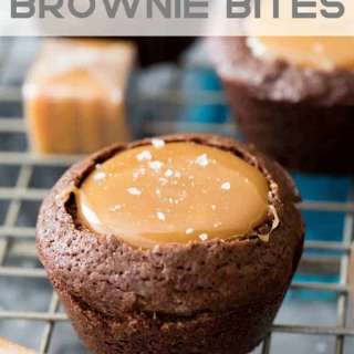 Salted Caramel Brownie Bites