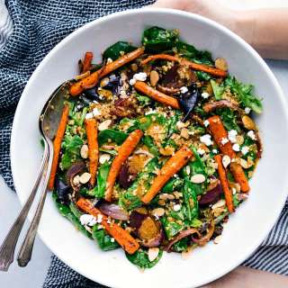 Roasted beet, quinoa, and carrot salad