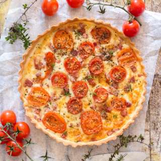 Italian Tomato Cheese & Pancetta Savory Pie