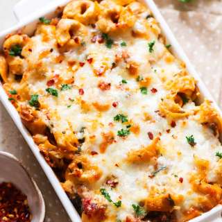 Easy Baked Tortellini with Italian Sausage