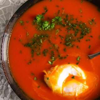Spicy Tomato Soup with Egg