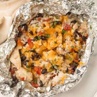 Easy Chicken Enchilada Foil Packet Meal