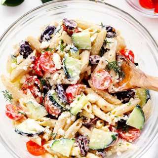 Greek Tzatziki Pasta Salad