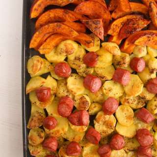 Pumpkin Potato and Sausage Bake