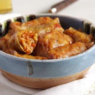 Vegan Cabbage Rolls with Sauerkraut