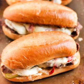Crock pot Philly Cheesesteaks Sandwiches