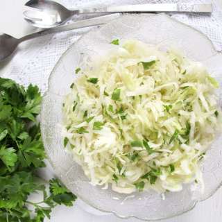 Simple White Cabbage Salad- Romanian Recipe