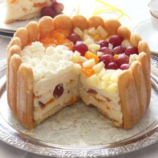 Romanian Diplomat Cake (Charlotte Torte)