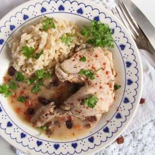 Chicken and Rice in White Sauce