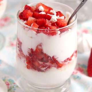 Strawberry and Cream Dessert with Meringue