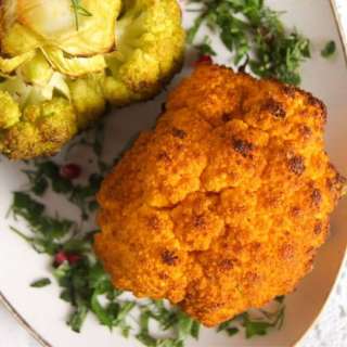 Whole Roasted Curry Cauliflower