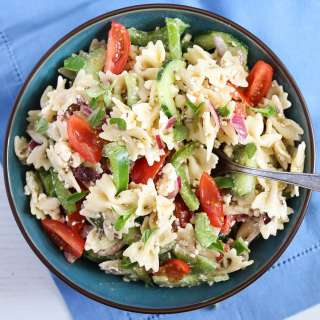 Potluck Pasta Salad - Greek-Style