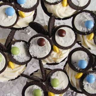 Owl Cupcakes with Oreos