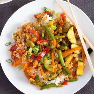 Vegetarian Stir-Fry with Soya Granules