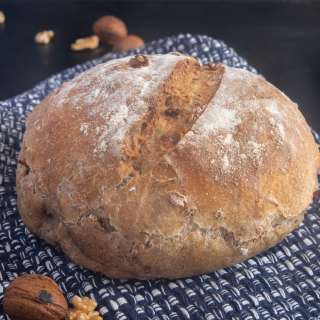 Homemade Pancetta Walnut Bread