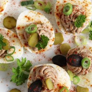 Romanian Deviled Eggs (with Liver Pate)