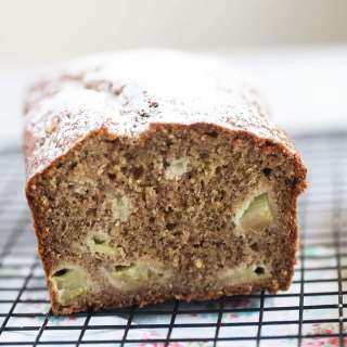 Tender Rhubarb and Banana Bread