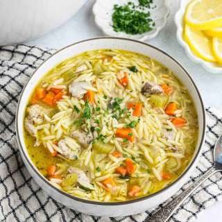 Lemon Chicken Orzo Soup