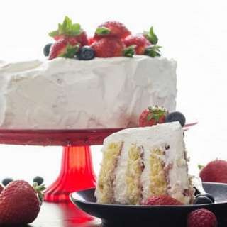 Strawberries and Cream Vertical Cake