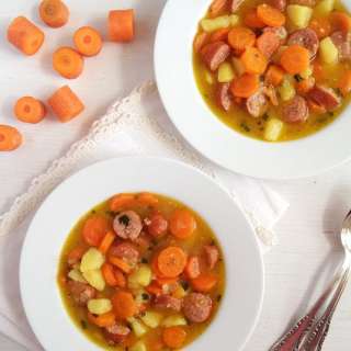 Kid-Friendly Soup with Potatoes and Sausages