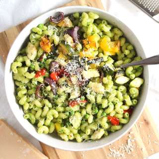 Roasted Vegetable Pesto Pasta