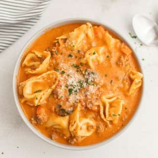 Crockpot Sausage Tortellini Soup