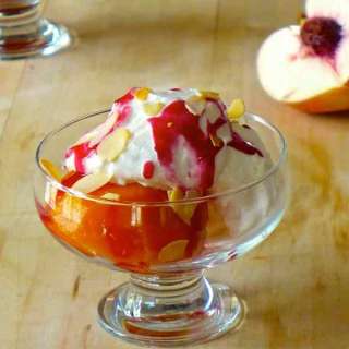Peach Melba (French Peach and Ice Cream Dessert)