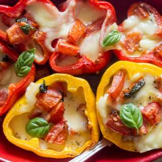 Double Cheese Baked Stuffed Peppers