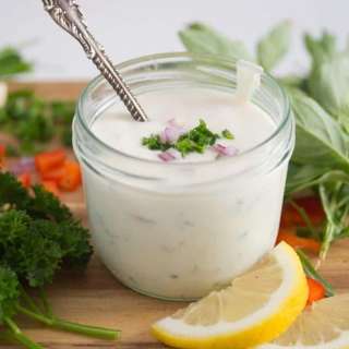 Yogurt Dressing (Low-Fat, Healthy Recipe)