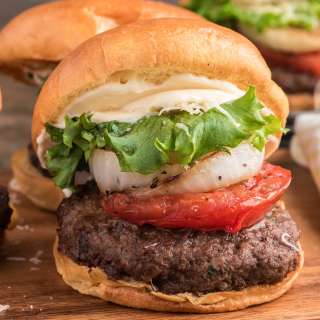 Parmesan Crusted Beef Burgers