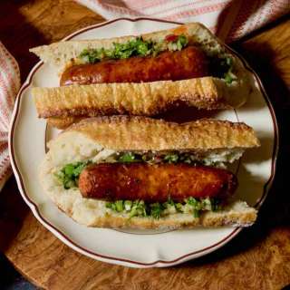 Choripán (Chorizo Hot Dog with Chimichurri)