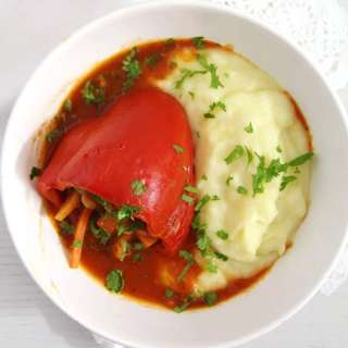 Vegan Stuffed Peppers - Without Rice