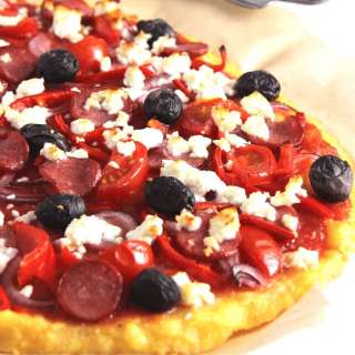 Polenta Pizza (with Various Toppings)