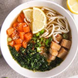 Vegan Tofu Soba Noodle Soup