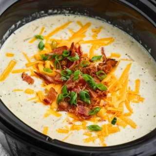 Crock Pot Potato Soup with Hashbrowns