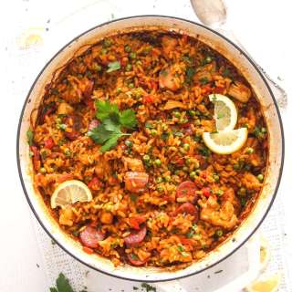 Chicken and Chorizo Paella - No Seafood
