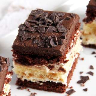 Layered Chocolate Vanilla Cake