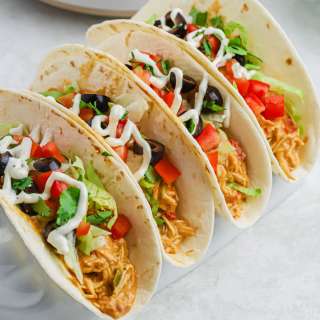 Queso Chicken Tacos