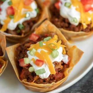 Easy Taco Wonton Cups Recipe
