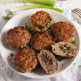 Polish Mushroom Stuffed Meatballs