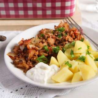 Ground Pork and Cabbage Casserole