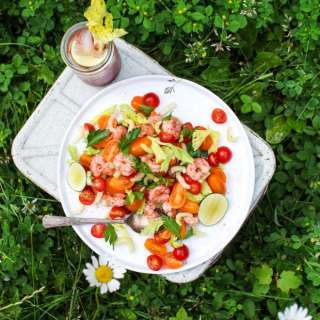 Bloody Caesar Shrimp Salad