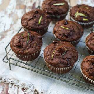 Dark Chocolate Zucchini Muffins