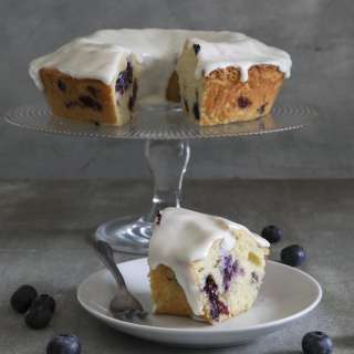 Ricotta Glazed Blueberry Cake